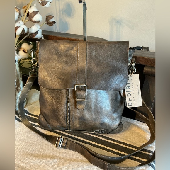 NWT Bed Stu Leather Jack Leather Crossbody Bag Black Lux Retail $245 - Picture 13 of 14